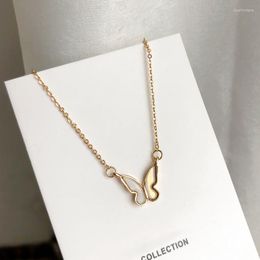 Chains Fashion Butterfly Necklace Pendant Cute Animal Choker Clavicle Chain Women Gift Simple Accessories Custom Wholesale