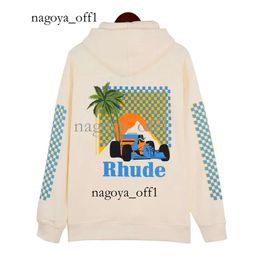 Mens Rhude Hoodie Letter Print Long Sleeve Fashion Men Women Sweater Hip Hop Hoodies Brand Sweatshirts SIZE S-2xl 541 86