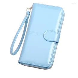 Wallets For Women Fashion Faux Leather Wallet 2023 Ladies Purses Green Orange Yellow Brown Black Blue Red