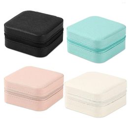 Jewellery Pouches Portable Travel Box Organiser PU Leather Mini Storage Case For Earrings Necklace Ring Bracelet Display