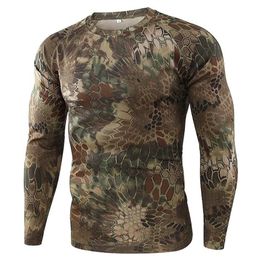 Men's T-Shirts Men's Retro outdoor from Forest camouflage 3D printing casual long sleeve round neck hoodie sport pullover long sleeve 230414