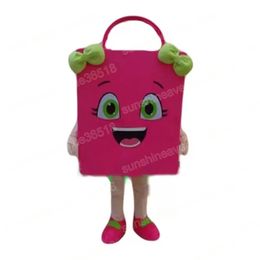 Christmas pink shopping bag Mascot Costume Cartoon theme character Carnival Unisex Adults Size Halloween Birthday Party Fancy Outdoor Outfit For Men Women
