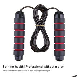 Jump Ropes Jump Rope - Rapid Speed Jum With Ball Bearings Steel Skip Gym Exercise Slim Body Drop Delivery Sports Outdoors Fitness Supp Dhubi