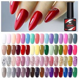 100 Colours Nail Gel Nee Jolie Soak Off Gel Polish Glue New Flash Powder Solid Colour Rubber Frosted Seal Gel Nail Polish 8.5ml Free Shipping