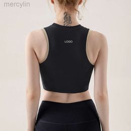 Designer Aloo Yoga Bra Long Sleeve High Intensity Sports Bra for Women Shockproof Fitness Running Tank Top Bra Extern Wear