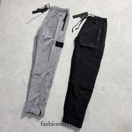 Brand Designers Pants Stone Metal Nylon Pocket Badge Casual Trousers Thin Reflective Size M-2Xl Stones Island Cargo Pe4r 193 766