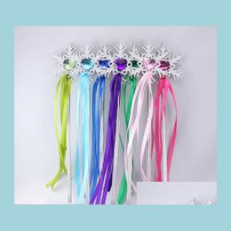 Other Event Party Supplies Fairy Wand Ribbons Streamers Christmas Snowflake Gem Sticks Magic Wands Confetti Props Decorati Dhvth