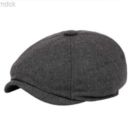 Ball Caps Men beret vintage Herringbone Gatsby Tweed hat Newsboy Beret Hat spring Flat Peaked Beret Hats