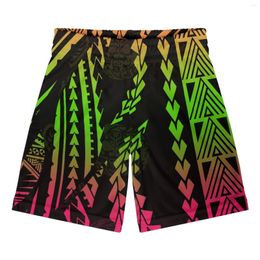 Men's Shorts Polynesian Tribal Pohnpei Totem Tattoo Prints Summer High Quality Casual Beach Brand Basketball Party