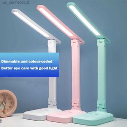 Table Lamps Table Lamp Protection Touch Book Reading Light USB Rechargable Desk Lamp for Student Dormitory Bedroom Reading Lamp R231114