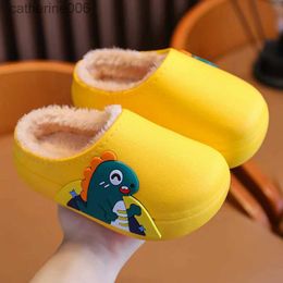 Slipper Cartoon Children's Slippers Winter Kids Shoes Warm Waterproof Non-slip Girl Home Indoors Slippers Boy Parent-Child Cotton ShoesL231114