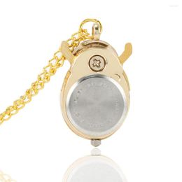 Pocket Watches Ly Retro Gold Cute Beetle Quartz Watch Mechanical Pendant Necklace Chain Clock Gifts