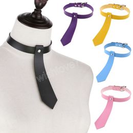 Woman Black Choker Collar Necklace PU Leather Choker Necklace Pendientes Party Club Sexy Femme Jewellery