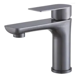 Bathroom Sink Faucets Stainless Steel Gun Ash And Cold Basin Faucet Household Washbasin Table Cabinet