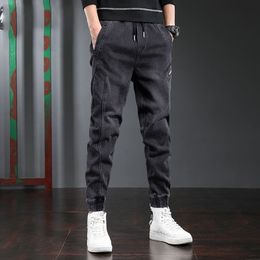 Men's Pants Winter Jeans Men Black Slim Fit Stretch Pants Jeans Casual Trousers Male Plus Size 4XL 5XL 230414