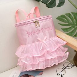 Storage Bags Pink Children's Kawaii Bag Training Class Schoolbag Thickened Waterproof Women's Large Capacity Organiser