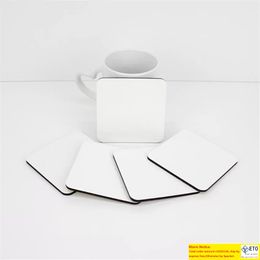 Sublimation Coaster Wooden Blank Table Mats MDF Heat Insulation Thermal Transfer Cup Pads for DIY Lover