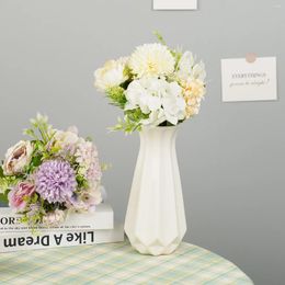 Decorative Flowers Mixed Flower Beautiful Peony Artificial Hydrangea Silk Fake Bouquet DIY Dandelion Foam For Wedding Home Decor