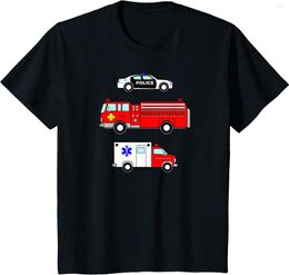 Men's T Shirts Cute Fire Truck Car Ambulance Shirt