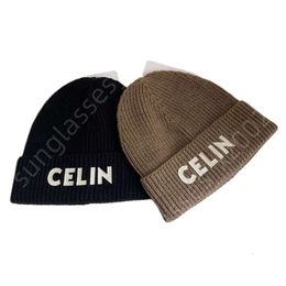 Celiene CEL Beanie Top Quality Hat Luxury Designer Winter Adult Simple Letter Knitted Hat Casual Versatile Woolen Hat Unisex Warm Hat Ear Protection Hat Cold Hat