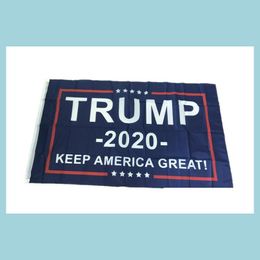 Banner Flags Donald Trump Flag Keep America Great For President Usa Polyester With Brass Grommets 3 X 5 Ft Blue Drop Delivery Home G Dhfnu