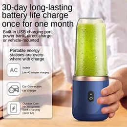 400ml Juicer Blender Portable USB Rechargeable Mini Home Wireless fruit juicer machine Food Processor Maker Juice Extractor