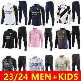 Men Kids 2023 2024 Football Tracksuit BELLINGHAM Pre Match Jacket Strike Drill 23/24 Real Madrids Soccer Training Suit Long Sleeve Jogging