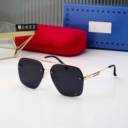 Frames 2023 Trimmed Frameless Ocean Film Fashion Street Photo Sunglasses Personalized Network Red Versatile Glasses