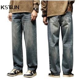 Men s Jeans Baggy Men Wide Leg Pants Casual Oversize Denim Clothing Streetwear Fashion Pockets Male Trousers 2023 231113