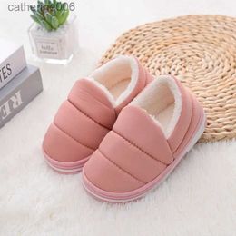 Slipper Children Cotton Shoes Kids Home Slippers Boys And Girls Baby Cute Rabbit Ears Plush Ball Thickening Warm Indoor ShoesL231114