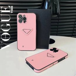 Fashion Designer 15Pro Phone Case Leather Pink Phones Cases Brand Mens Womens Phone Case IPhone 14promax Plus 13 12 11 IPhone Back Cover