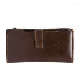 Wallets Special Offer First-class Cowhide Wallet Europe And Long Men's Multi-card Genuine Purse