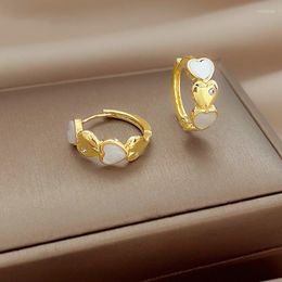 Stud Earrings South Korea Fashion Simple Exquisite Sweet Design Copper Love Ear Button Gift Banquet Women Jewellery 2023