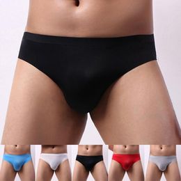 Underpants Ice Silk Breathable 2023 Briefs Mens Bodysuit Male Comfortable Solid Sexy Men Underwear Ultra-Thin Panties
