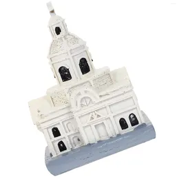 Garden Decorations Desktop Accessories Church Decor Resin Cathedral Ornament Modeling Adornment Synthetic Sand Table Delicate Home