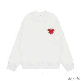 Amis Unisex Designer Am i Paris Sweater Fashion Amiparis Hoodie Jumper Casual A-line Small Heart Love Coeur Sweat Winter High Street Hoody Round Neck Dcrb