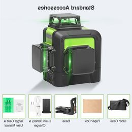 12 Lines 3D Level Green Laser Beam Line Self-Leveling 360 Vertical & Horizontal Cross Super Powerful Qdoxt