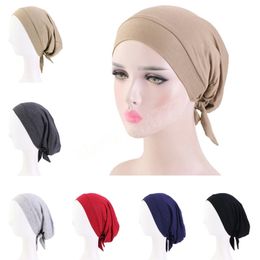 Underscarf Cap Soft Women Hijab Satin Lined Inner Hat Islamic Bonnet Muslim Stretch Sleep Night Caps Beanies Headcover