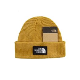 North Beanie Designer Faced Top Quality Hat Wool Hat Men's Cold Hat Tide Brand Knitted Hat Women's Pullover Hat Autumn And Winter New Hat Solid Colour