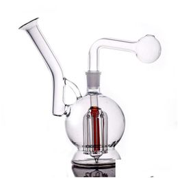 Smoking Pipes High Quality Glass Oil Burner Bong Hookah Water With Thick Pyrex Clear Heady Recycler Dab Rig Hand Bongs For Pipe Drop Dhmkb