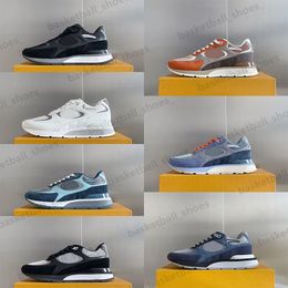 2023 Designer Men Run Away Shoes Suede 100% Cowhide Leather Mesh Mixed Color Mens Trainer Runner Sneakers Size 38-45