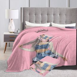 Rose Blankets fashionKpop anti pilling and anti allergic blackpins living room, bedroom, sofa, camping warmth, flannel throw blanket can be used as a gift