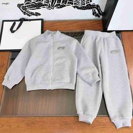 Brand Autumn kids Tracksuits Inner lining cotton designer baby coat Size 100-160 Letter jacquard jacket and pants Nov10