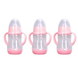 Baby Bottles# baby bottle bag 3pcs Sippy Bottle 240ml Wide Neck Silicone Ergonomic Self Grip Infant Bottle for Baby born baby bottle brush 231113