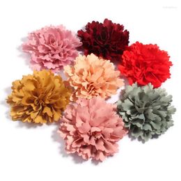 Hair Accessories 50Pcs 10cm 3.93" Big Boutique Chiffon Flower Cute Flowers For Headwear Home Decoration