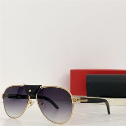 New fashion design pilot sunglasses 0037S exquisite metal frame with leather buckle simple and popular style outdoor uv400 protection eyewear