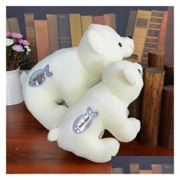Stuffed Plush Animals Toy Polar Bear Doll Give Cute Girl Creative Gift Little White Bears Hine Childrens Game Drop Delivery Toys Gi Dhlwd