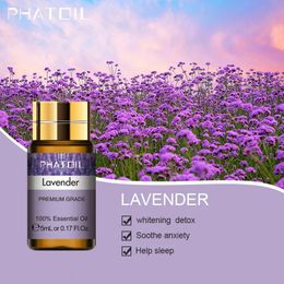 Fragrance PHATOIL 5ml Lavender Essential Oil for Perfume Candles Making Spa Massage Humidifier Bath Jasmine Eucalyptus Vanilla Peppermint 231113