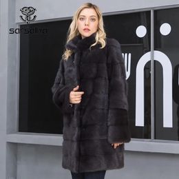 Women's Fur Faux Women Mink Coats Real Coat Female Genuine Jackets Long Ladies Winter Clothes Oversize 6XL 5XL 7XL Natural 231114
