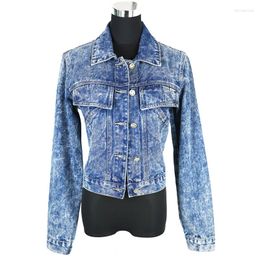 Women's Jackets Women Vintage Short 2023 Casual Denim Coat Spring And Autumn Long Sleeve Jaqueta Feminina Chaquetas Mujer Jeans Jacket